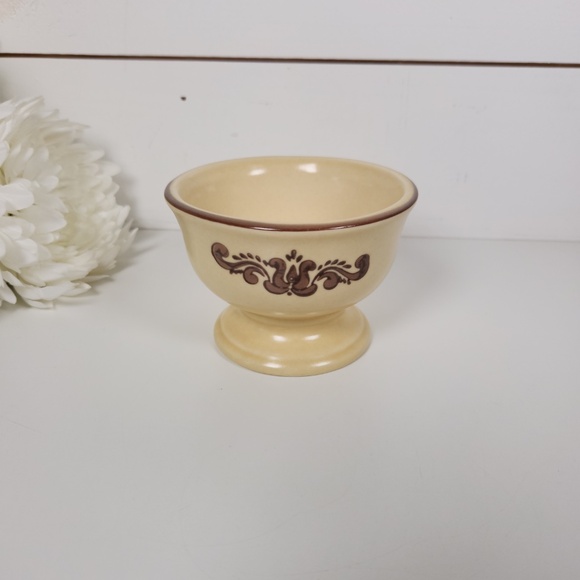 Vintage Pfaltzgraff Village Stoneware Footed Dessert Bowl- Ice Cream Bowl- Cup - Picture 10 of 10